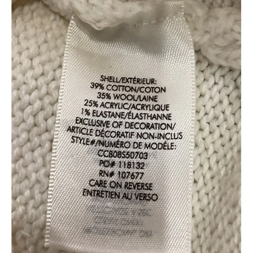 Alice‎ + Olivia Gemini Turtleneck Sweater Wool Blend Knit Soft White Size Small - Picture 13 of 14